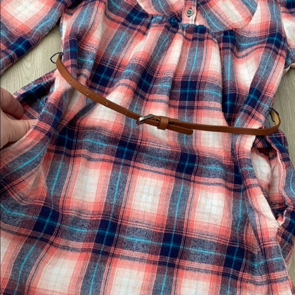 Paper Doll Girl Plaid Flannel Dress Size 10